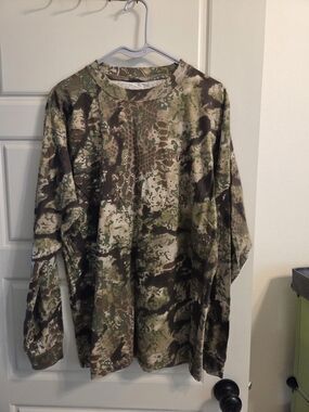 Kryptek Men’s Long Sleeve Camo Shirt - Green/Brown